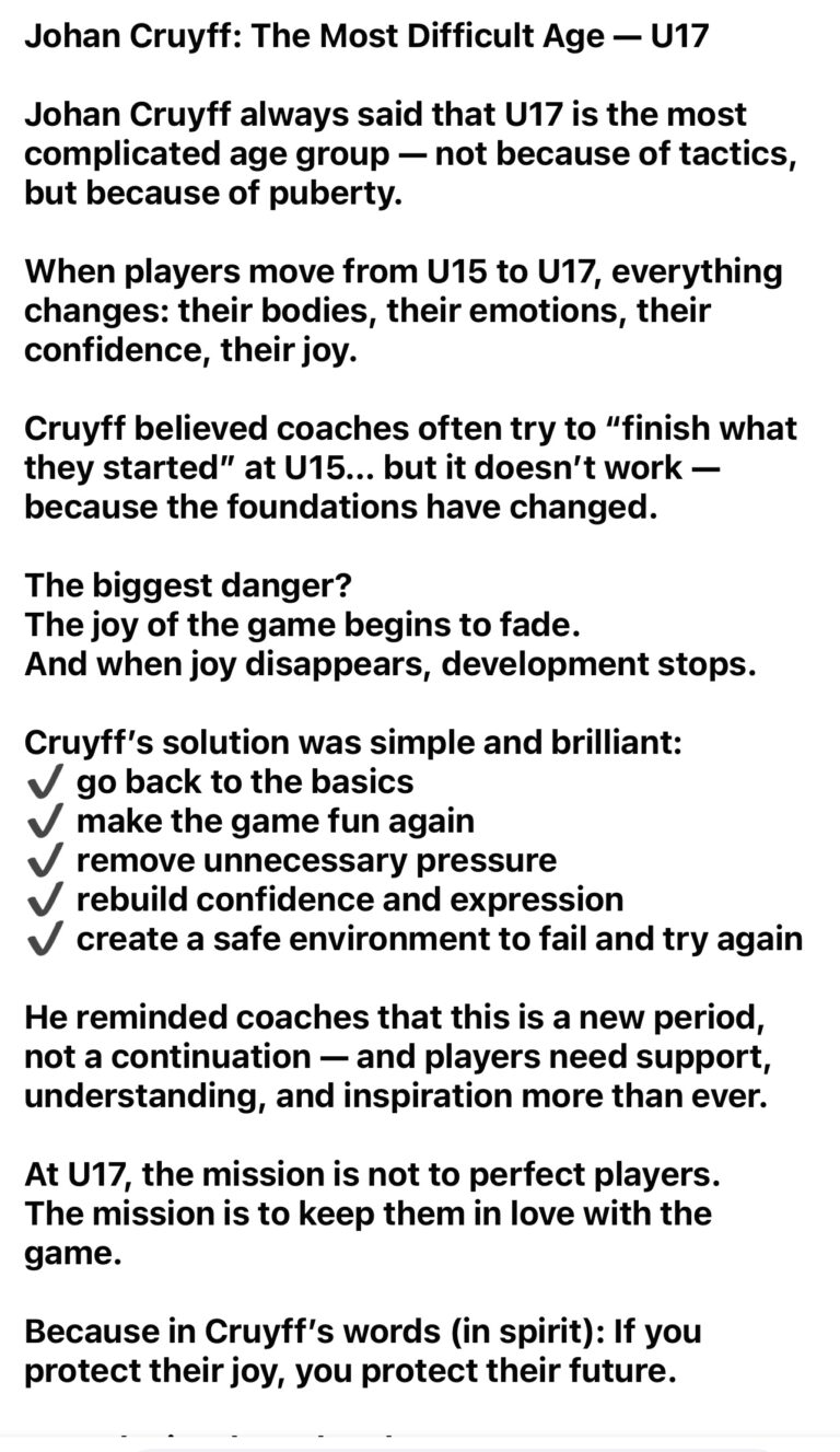 Read more about the article Johan Cruyff: A legnehezebb korosztály